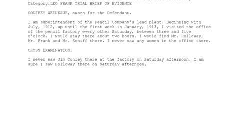 GODFREY WEINKAUF, Sworn In For The Defendant, 84th To Testify