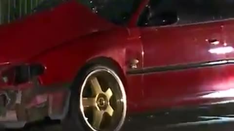 Car crash involving police car and innocent bystander 9 News Australia