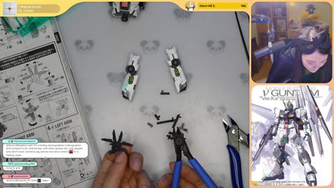 [1/05/25] Batgirl Here to do some GUNDAM CRAFTIN! | Nu Gundam (Ver. Ka) MG from Char'S Counteratt...