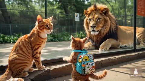 Mama Cat Trims Fur on the Farm and Makes Tiger Hat For Kittens At Home🐾🎩🐯_28