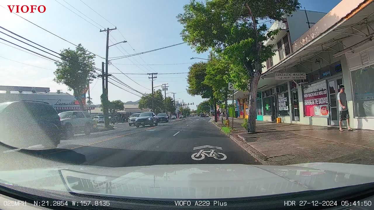 Lucky Pedestrian Crosses Road Without Looking