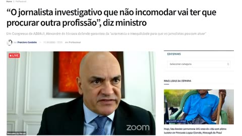 Nazista de Moraes: “o jornalista investigativo que não incomodar vai ter que procurar outra profissão”. “