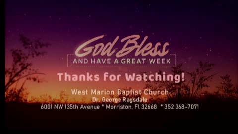 Join us now! We're live! West Marion Baptist, March 9, 2025