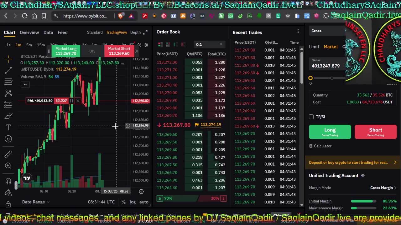 How To Make Money 30k$ Live BitCoin Own Signals in Crypto Live Market Updates DJ SaqlainQadir.live
