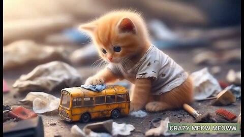 Poor Baby Kitten's Painful Struggle to Becoming a Millionaire | Crazy Meow Meow | CMM