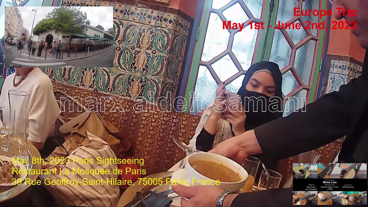 May 8th, 2023 - 19g Restaurant La Mosquée de Paris, 75005 Paris, France.