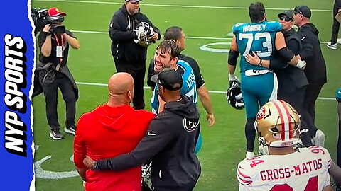 Jags HC Liam Coen and 49ers DC Robert Saleh restrained during heated exchange postgame