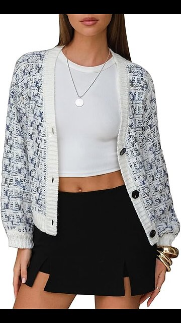 EXLURA Women's Chunky Knit Open Front Cardigan Sweaters