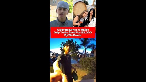 A boy returned a wallet only to be sued for $3,000 by its owner