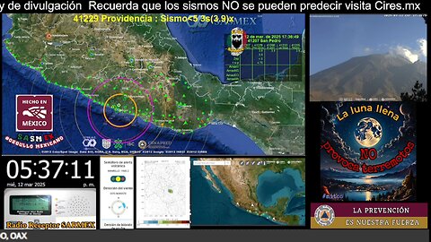 SISMO Magnitud 4.1 Loc. 26 km al NORESTE de ACAPULCO, GRO 12/03/25 #NoAmeritoAlerta