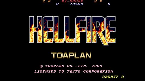 Hellfire Arcade Game, Toaplan Taito 1989, Longplay