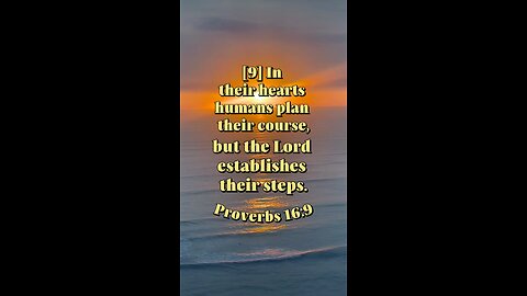 Proverbs 16:9 (NIV)