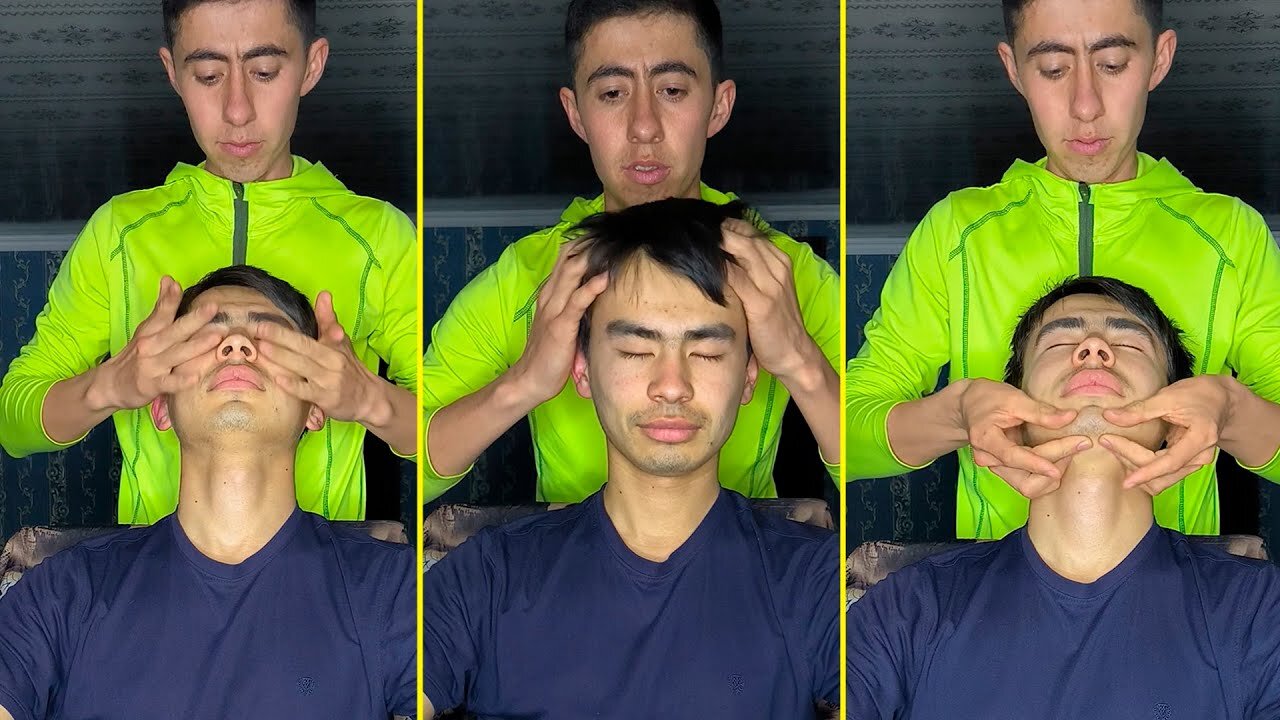 Relaxing Massage ASMR ¦ Face, Head Massage For Asmr Sleep