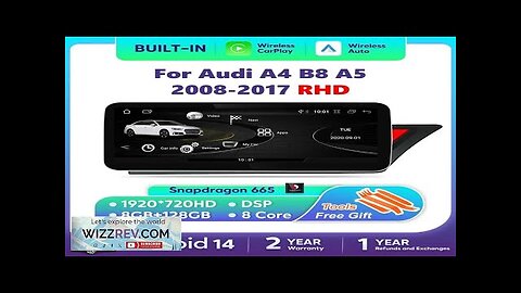 Android 14 Car GPS Navi Radio For Audi A4 B8 A5 2008-2017 Review