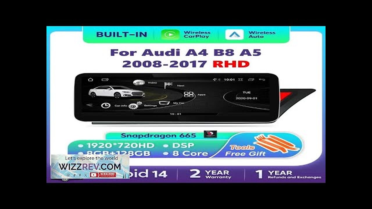 Android 14 Car GPS Navi Radio For Audi A4 B8 A5 2008-2017 Review