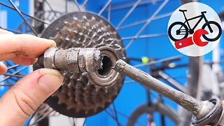 Restoring and cleaning up an old bicycle part. How to change a bike hub axle.