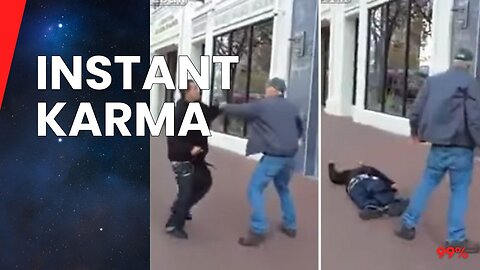 Thug Attacks Elderly Man, Gets Instant Karma in Viral Clip!