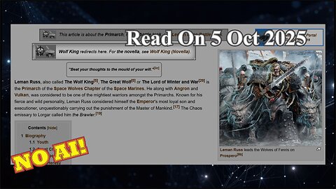 Leman Russ (No AI) - 5 October 2025