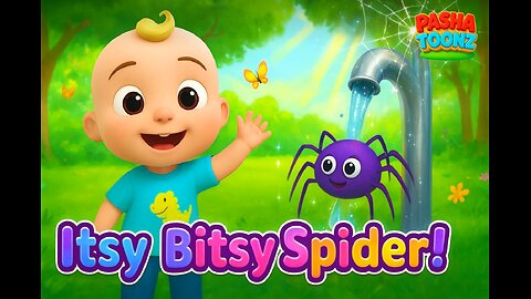 Itsy Bitsy Spider🕷️| Fun Nursery Rhyme for Kids | Baby Songs & Learning | PashaToonz