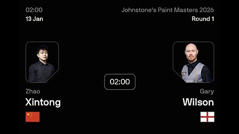 🔴 ถ่ายทอดสดสนุกเกอร์ 🏴󠁧󠁢󠁥󠁮󠁧󠁿 แกรี่ วิลสัน VS จ้าว ซินถง 🇨🇳 ศึก มาสเตอร์ส 2026