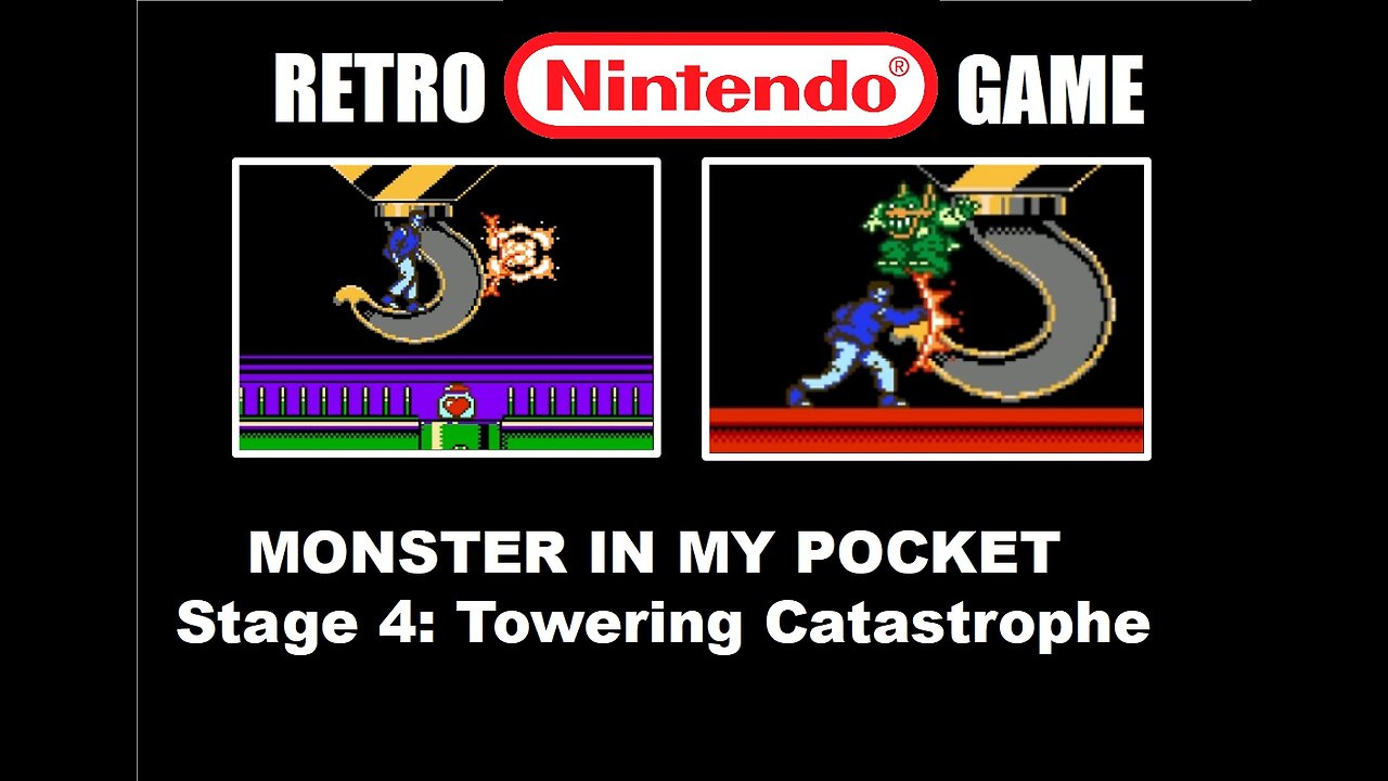 Monster In My Pocket (NES) Stage 4 Towering Catastrophe: No Death Full Level Speed Run