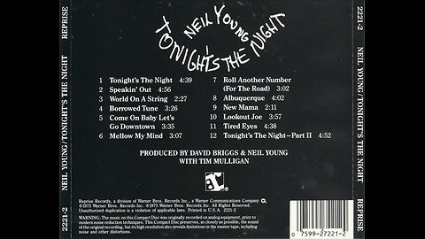 1975 - Neil Young - Tonight's The Night [FULL ALBUM]