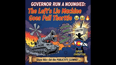 GOVERNOR RUN ANNOUNCED: The Left's Lie Machine Goes Full Throttle 😂🔥