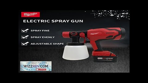 Milwaukee Electric Spray Gun High Power Atomization Adjustable Shape 800ML Compact Paint Review