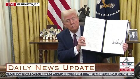 x251a - RSBN - President Trump Signs Executive Orders in the Oval Office