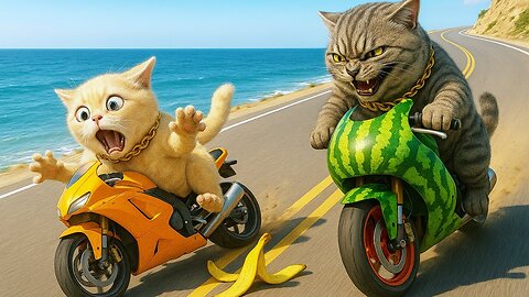 🐱💥 Kitten Buys a Giant Motorbike – The Purrfect Revenge Ride!