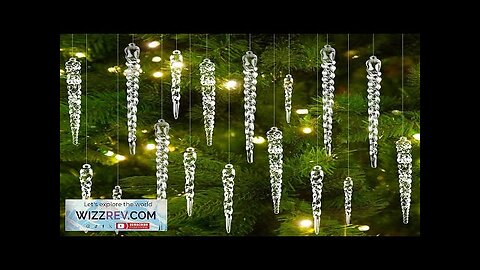 24pcs Christmas Tree Crystal Decorations 4 Styles Clear Acrylic Xmas Tree Icicle Review