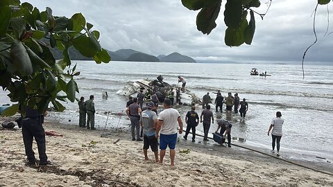 One person dead after small plane overshoots runway and explodes on a beach in Ubatuba Brasil