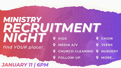 01-11-26 - Ministry Recruitment Night