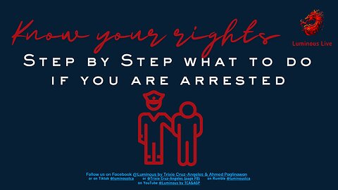 What to do if you are arrested