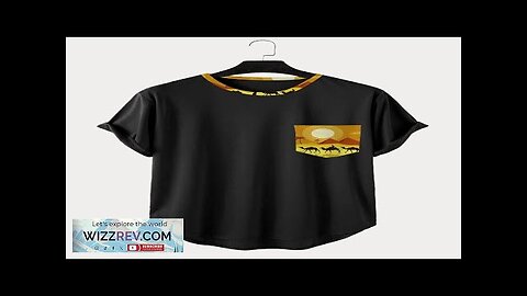 Mens Desert Landscape Print Curved Hem Short Sleeve T-Shirt Black S Review