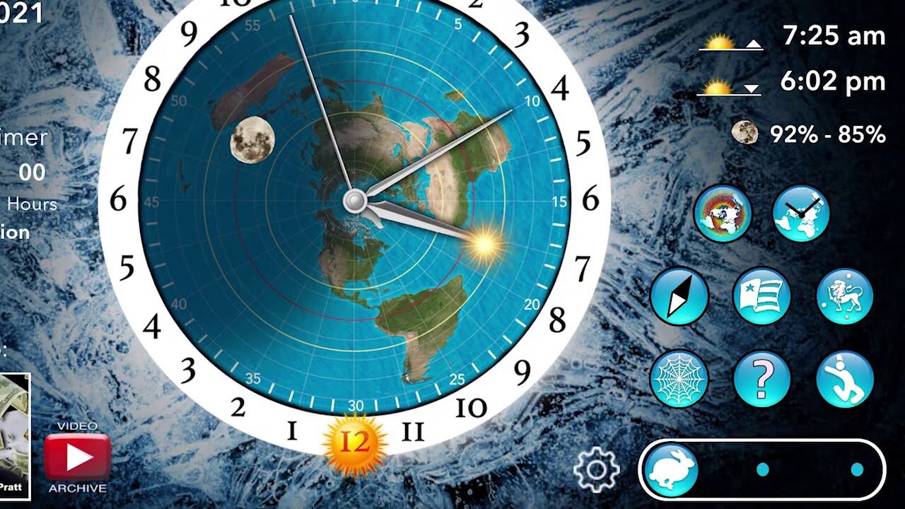 The Flat Earth Sun Moon & Zodiac Clock App for Android and Apple by DITRH! ✅