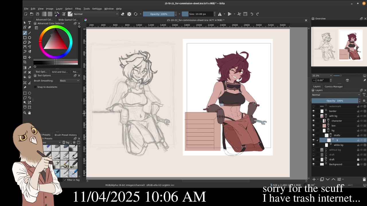 Chill and Draw / adding background to my illustration