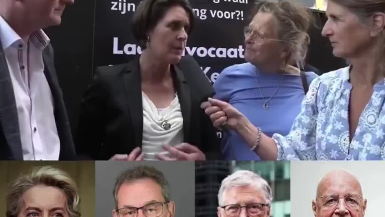 Bill Gates, Ursula von der Liar, Albert Bourla and Klaus