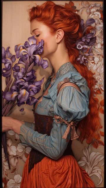 When Art Comes to Life: The Girl with Irises 🎨✨