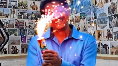 Happy Diwali 2025-with Cracker in hand