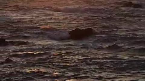 Northwind and fogbank foil the sunset on October 12th,2025 in Fort Bragg California.