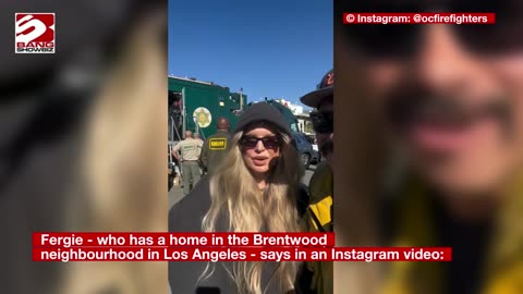 Fergie thanked firefighters for helping to save her home amid Los Angeles wildfires