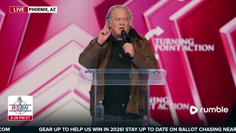 WATCH: Steve Bannon speaks at TPUSA's America Fest - 12/19/25
