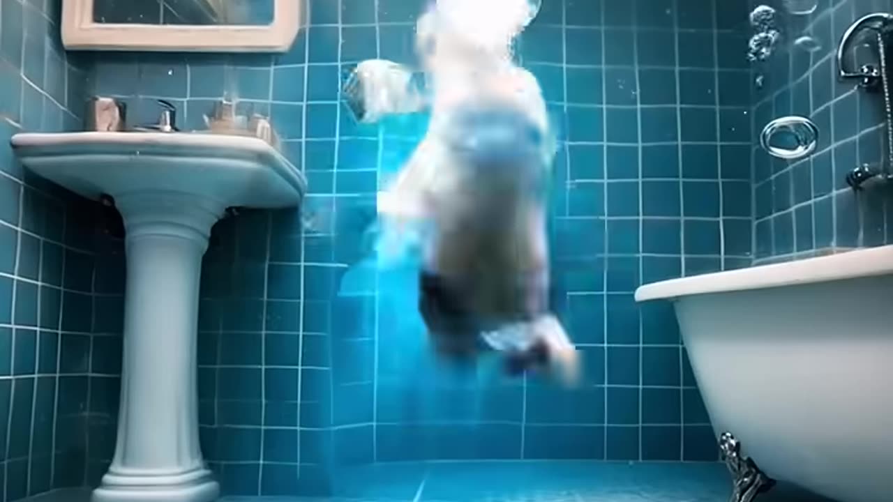 The Kitten s Mess: 🐱💧 Digging Trouble and a Soaked Clean-Up 🌊🛁#cattales #catfunny #animation#cat