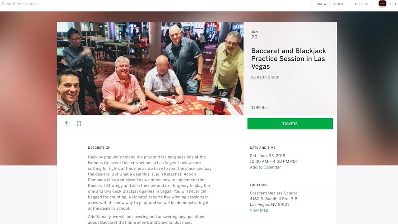 Professional Baccarat Player Kachatz1 from Las Vegas