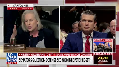 Sen. Gillibrand Melts Down During Pete Hegseth Hearing