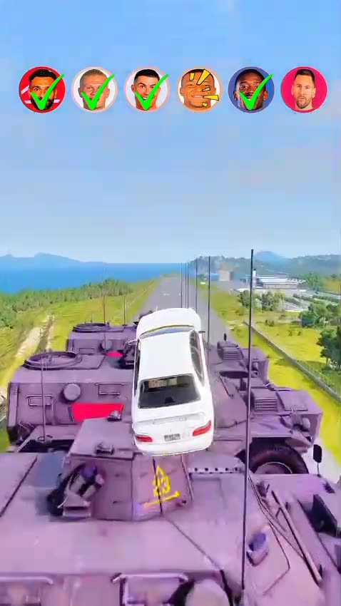 "Supercar vs Tank 🚗💥 | Extreme Jump Challenge 2025