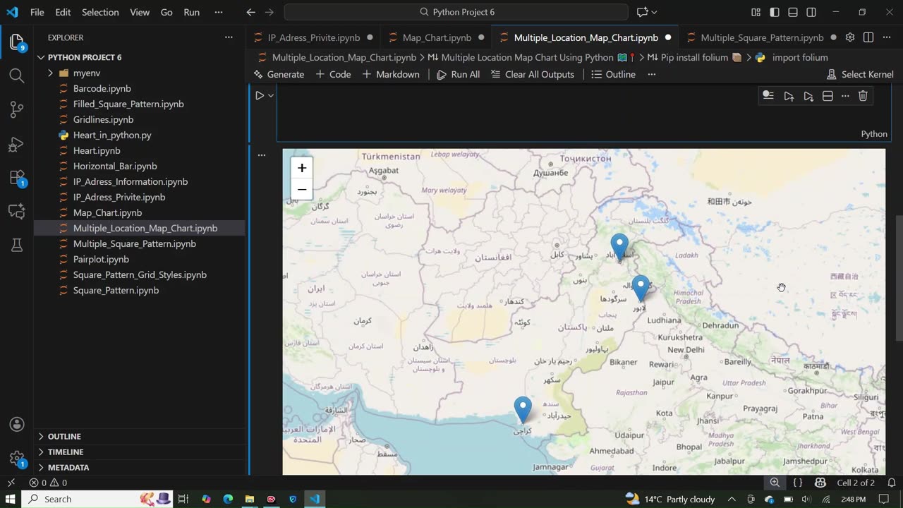 Create an Interactive City Map in Python Using Folium