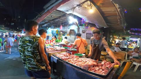 Night Market on Zapanta Street in Manila City in the Philippines