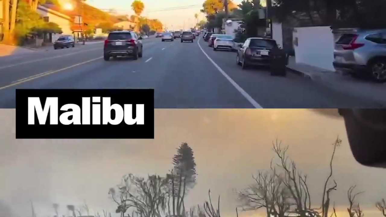 ארה"ב -לוס אנג'לס חוף מאליבו לפני ואחרי